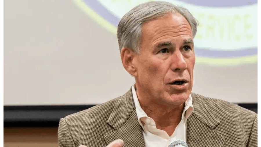 Texas Gov. Greg Abbott speaks at a news conference in Beaumont, Texas